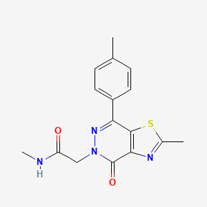 N-methyl-2-(2-methyl-4-oxo-7-(p-tolyl)thiazolo[4,5-d]pyridazin-5(4H)-yl)acetamide