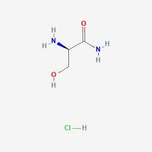 molecular formula C3H9ClN2O2 B2698179 (R)-2-Amino-3-hydroxypropanamide hydrochloride CAS No. 122702-20-9