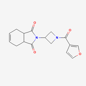 molecular formula C16H16N2O4 B2698182 2-(1-(furan-3-carbonyl)azetidin-3-yl)-3a,4,7,7a-tetrahydro-1H-isoindole-1,3(2H)-dione CAS No. 1904317-61-8