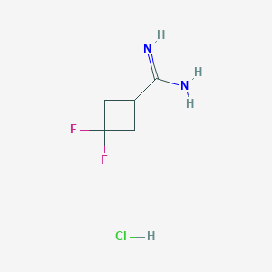 molecular formula C5H9ClF2N2 B2698183 3,3-二氟环丁烷-1-甲酰胺盐酸盐 CAS No. 1779951-31-3