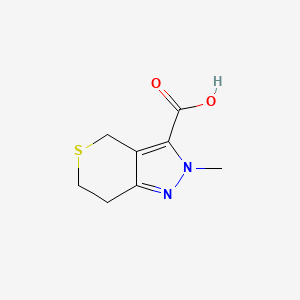2-methyl-2H,4H,6H,7H-thiopyrano[4,3-c]pyrazole-3-carboxylic acid
