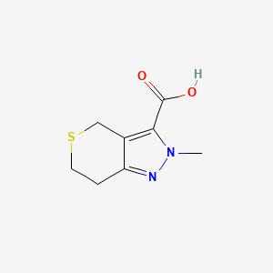 molecular formula C8H10N2O2S B2698198 2-methyl-2H,4H,6H,7H-thiopyrano[4,3-c]pyrazole-3-carboxylic acid CAS No. 1517611-23-2