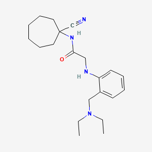 N-(1-cyanocycloheptyl)-2-[2-(diethylaminomethyl)anilino]acetamide