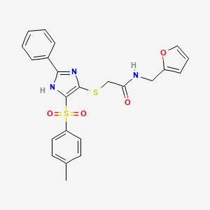 N-(furan-2-ylmethyl)-2-((2-phenyl-4-tosyl-1H-imidazol-5-yl)thio)acetamide