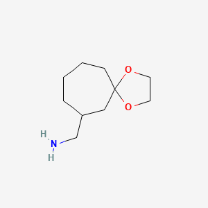 molecular formula C10H19NO2 B2698209 1,4-二氧杂螺[4.6]十一烷-7-甲胺 CAS No. 38745-81-2