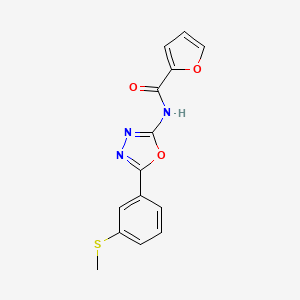 molecular formula C14H11N3O3S B2698212 N-[5-(3-甲基硫醚基苯基)-1,3,4-噁二唑-2-基]呋喃-2-甲酰胺 CAS No. 886913-12-8