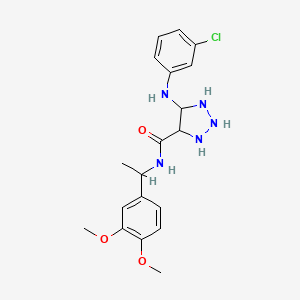 5-(3-chloroanilino)-N-[1-(3,4-dimethoxyphenyl)ethyl]triazolidine-4-carboxamide