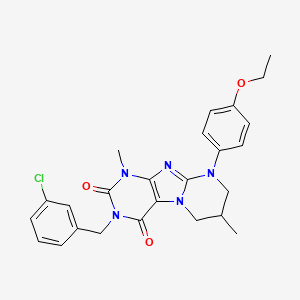 3-[(3-chlorophenyl)methyl]-9-(4-ethoxyphenyl)-1,7-dimethyl-7,8-dihydro-6H-purino[7,8-a]pyrimidine-2,4-dione