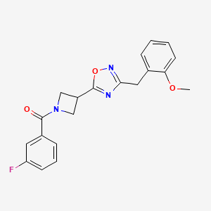 (3-Fluorophenyl)(3-(3-(2-methoxybenzyl)-1,2,4-oxadiazol-5-yl)azetidin-1-yl)methanone