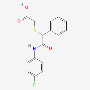 2-{[2-(4-Chloroanilino)-2-oxo-1-phenylethyl]sulfanyl}acetic acid
