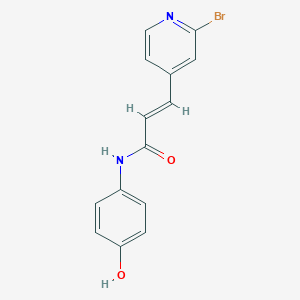 molecular formula C14H11BrN2O2 B2698242 (E)-3-(2-溴吡啶-4-基)-N-(4-羟基苯基)丙-2-烯酰胺 CAS No. 2460763-64-6