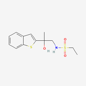 N-(2-(benzo[b]thiophen-2-yl)-2-hydroxypropyl)ethanesulfonamide