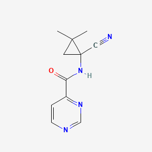 N-(1-Cyano-2,2-dimethylcyclopropyl)pyrimidine-4-carboxamide