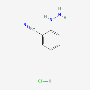molecular formula C7H8ClN3 B2698260 2-Hydrazinylbenzonitrile hydrochloride CAS No. 1030287-80-9; 63589-18-4