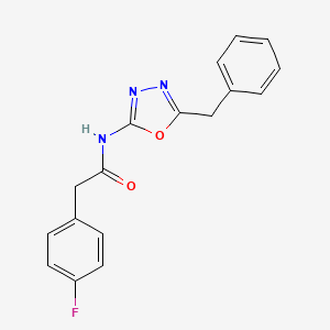 N-(5-benzyl-1,3,4-oxadiazol-2-yl)-2-(4-fluorophenyl)acetamide