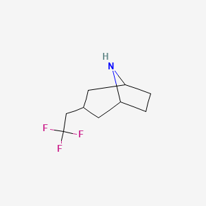 molecular formula C9H14F3N B2698270 3-(2,2,2-Trifluoroethyl)-8-azabicyclo[3.2.1]octane CAS No. 2126162-11-4