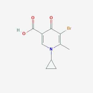 molecular formula C10H10BrNO3 B2698271 5-Bromo-1-cyclopropyl-6-methyl-4-oxopyridine-3-carboxylic acid CAS No. 1569649-93-9