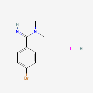 molecular formula C9H12BrIN2 B2698273 4-bromo-N,N-dimethylbenzene-1-carboximidamide hydroiodide CAS No. 1803591-10-7