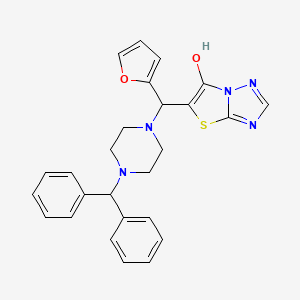 5-[(4-Benzhydrylpiperazin-1-yl)-(furan-2-yl)methyl]-[1,3]thiazolo[3,2-b][1,2,4]triazol-6-ol