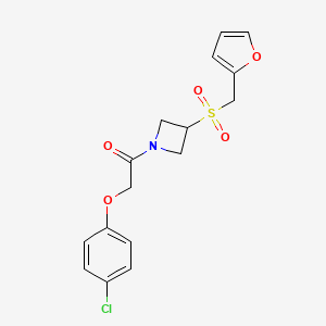2-(4-Chlorophenoxy)-1-(3-((furan-2-ylmethyl)sulfonyl)azetidin-1-yl)ethanone