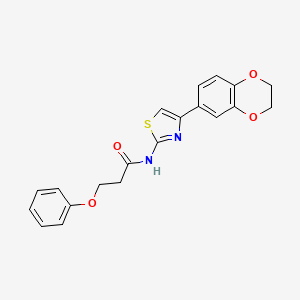 N-[4-(2,3-dihydro-1,4-benzodioxin-6-yl)-1,3-thiazol-2-yl]-3-phenoxypropanamide