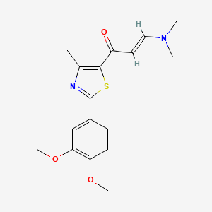 (2E)-1-[2-(3,4-dimethoxyphenyl)-4-methyl-1,3-thiazol-5-yl]-3-(dimethylamino)prop-2-en-1-one