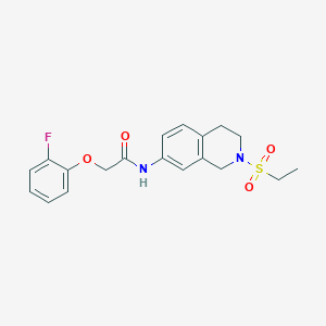 molecular formula C19H21FN2O4S B2698300 N-(2-(ethylsulfonyl)-1,2,3,4-tetrahydroisoquinolin-7-yl)-2-(2-fluorophenoxy)acetamide CAS No. 955232-13-0
