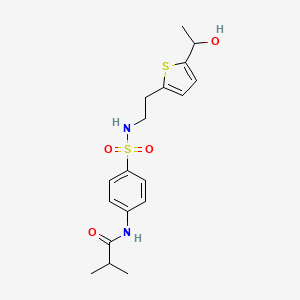 N-[4-({2-[5-(1-hydroxyethyl)thiophen-2-yl]ethyl}sulfamoyl)phenyl]-2-methylpropanamide