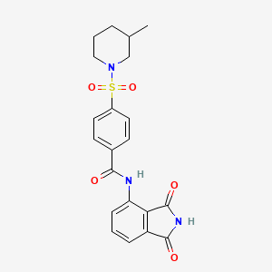 N-(1,3-dioxoisoindol-4-yl)-4-(3-methylpiperidin-1-yl)sulfonylbenzamide