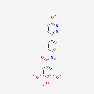 molecular formula C22H23N3O5 B2698307 N-(4-(6-乙氧基吡啶并[3,4-d]嘧啶-3-基)苯基)-3,4,5-三甲氧基苯甲酰胺 CAS No. 941895-96-1