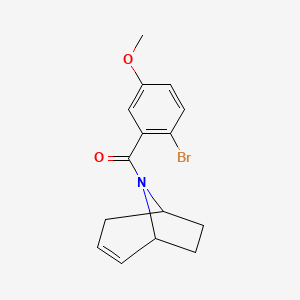 molecular formula C15H16BrNO2 B2698310 (1R,5S)-8-azabicyclo[3.2.1]oct-2-en-8-yl(2-bromo-5-methoxyphenyl)methanone CAS No. 1797739-61-7