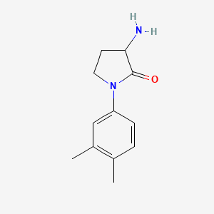 molecular formula C12H16N2O B2698311 3-Amino-1-(3,4-dimethylphenyl)-2-pyrrolidinone CAS No. 1249823-00-4