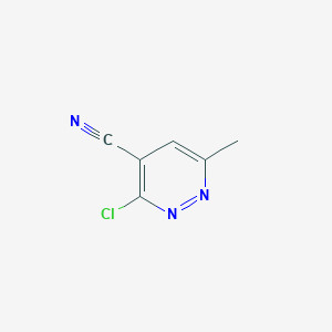 molecular formula C6H4ClN3 B2698343 3-Chloro-6-methylpyridazine-4-carbonitrile CAS No. 1430-22-4