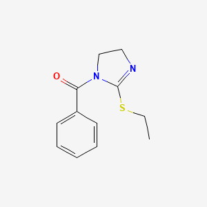 molecular formula C12H14N2OS B2698352 (2-(ethylthio)-4,5-dihydro-1H-imidazol-1-yl)(phenyl)methanone CAS No. 892474-49-6
