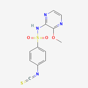 molecular formula C12H10N4O3S2 B2698364 4-isothiocyanato-N-(3-methoxypyrazin-2-yl)benzenesulfonamide CAS No. 887833-54-7