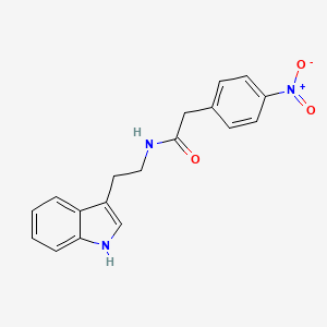 molecular formula C18H17N3O3 B2698380 N-[2-(1H-吲哚-3-基)乙基]-2-(4-硝基苯基)乙酰胺 CAS No. 1024372-12-0