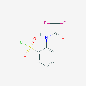 molecular formula C8H5ClF3NO3S B2698383 2-(Trifluoroacetamido)benzene-1-sulfonyl chloride CAS No. 2044713-25-7
