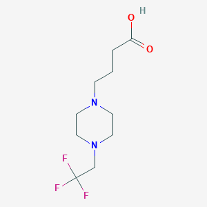 molecular formula C10H17F3N2O2 B2698398 4-[4-(2,2,2-Trifluoroethyl)piperazin-1-yl]butanoic acid CAS No. 1284096-45-2