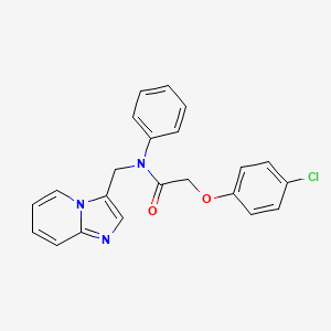 molecular formula C22H18ClN3O2 B2698403 2-(4-氯苯氧基)-N-(咪唑并[1,2-a]吡啶-3-基甲基)-N-苯乙酰胺 CAS No. 1797140-66-9