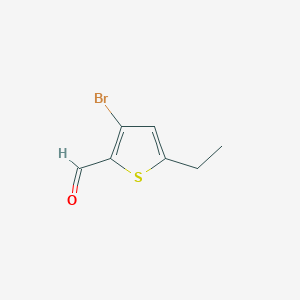 molecular formula C7H7BrOS B2698407 3-Bromo-5-ethylthiophene-2-carbaldehyde CAS No. 1368144-65-3
