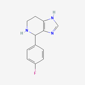 molecular formula C12H12FN3 B2698420 4-(4-氟苯基)-4,5,6,7-四氢-3H-咪唑并[4,5-c]吡啶 CAS No. 7271-09-2