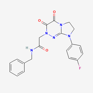molecular formula C20H18FN5O3 B2698432 N-benzyl-2-(8-(4-fluorophenyl)-3,4-dioxo-3,4,7,8-tetrahydroimidazo[2,1-c][1,2,4]triazin-2(6H)-yl)acetamide CAS No. 941976-43-8