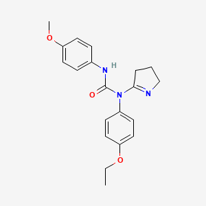 molecular formula C20H23N3O3 B2698434 1-(3,4-dihydro-2H-pyrrol-5-yl)-1-(4-ethoxyphenyl)-3-(4-methoxyphenyl)urea CAS No. 886902-74-5