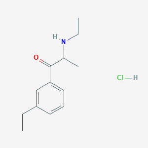 molecular formula C13H20ClNO B2698438 2-(Ethylamino)-1-(3-ethylphenyl)propan-1-one,monohydrochloride CAS No. 2446466-61-9