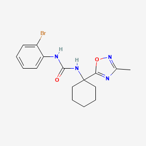 molecular formula C16H19BrN4O2 B2698446 1-(2-Bromophenyl)-3-(1-(3-methyl-1,2,4-oxadiazol-5-yl)cyclohexyl)urea CAS No. 1396876-20-2