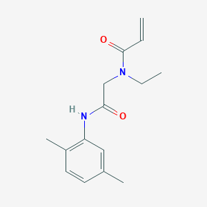 molecular formula C15H20N2O2 B2698455 N-[2-(2,5-Dimethylanilino)-2-oxoethyl]-N-ethylprop-2-enamide CAS No. 2361880-05-7
