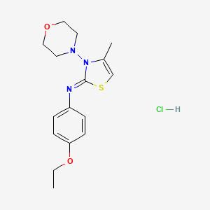 molecular formula C16H22ClN3O2S B2698458 (Z)-4-乙氧基-N-(4-甲基-3-吗啉基噻唑-2(3H)-基亚乙烯)苯胺盐酸盐 CAS No. 1217245-93-6