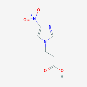 molecular formula C6H7N3O4 B2698460 3-(4-nitro-1H-imidazol-1-yl)propanoic acid CAS No. 145192-61-6