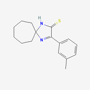 molecular formula C16H20N2S B2698468 3-(3-Methylphenyl)-1,4-diazaspiro[4.6]undec-3-ene-2-thione CAS No. 1325305-60-9