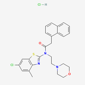 molecular formula C26H27Cl2N3O2S B2698477 N-(6-chloro-4-methylbenzo[d]thiazol-2-yl)-N-(2-morpholinoethyl)-2-(naphthalen-1-yl)acetamide hydrochloride CAS No. 1328615-09-3